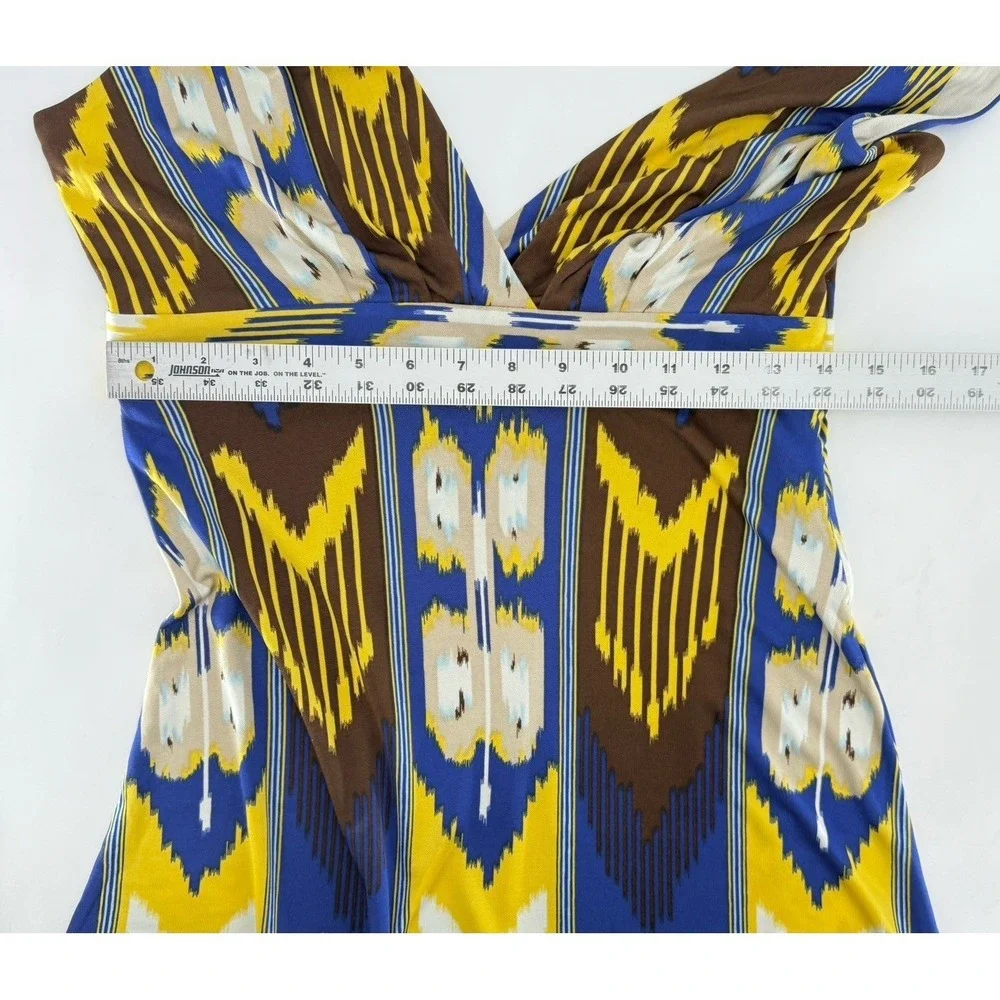 Tory‎ Burch Carmondy 100% Silk Dress Luau Poppy Size M Preppy Elegant Event